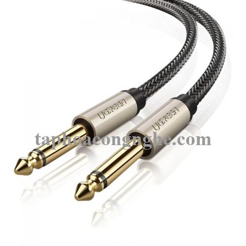 Ugreen 40815 10M màu Đen Cáp âm thanh 2 đầu 6.5mm dương cao cấp AV128 30040815